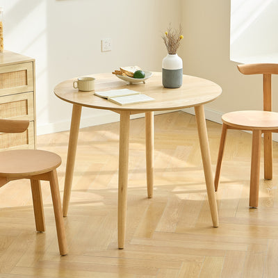 TRADITION - Table a manger ronde 4 personnes en pin massif D90 coloris naturel