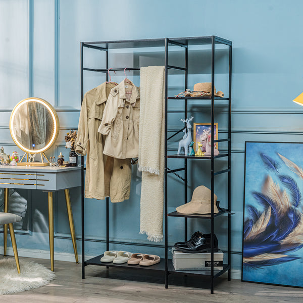 CHICAGO - Vestiaire d'entrée style industriel en métal noir