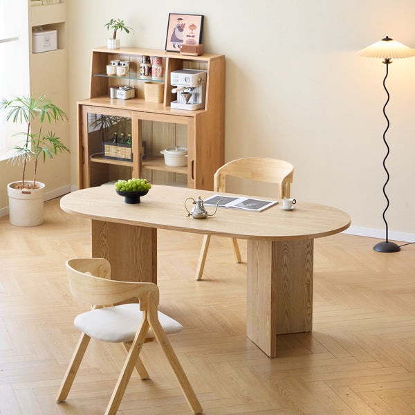 SIRKKA - Table à manger 6 personnes en bois de pin L180