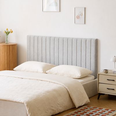 LINZ - Tête de lit 160 en tissu gris