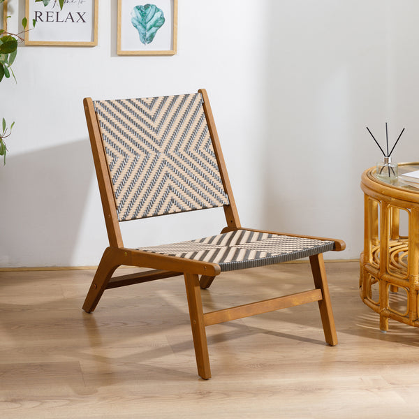 AGUILARES - Fauteuil intérieur extérieur en acacia massif et fibres