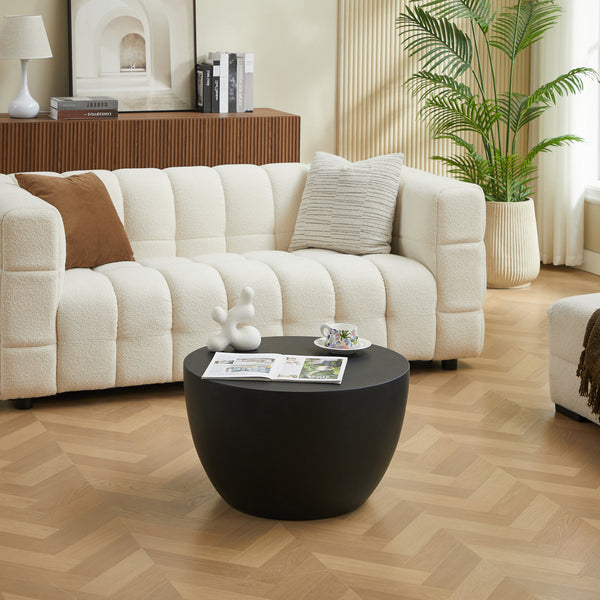 PARNU - Table basse indoor outdoor en magnésite noir