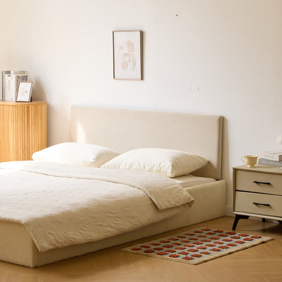GAYA - Tête de lit 160 en velours beige