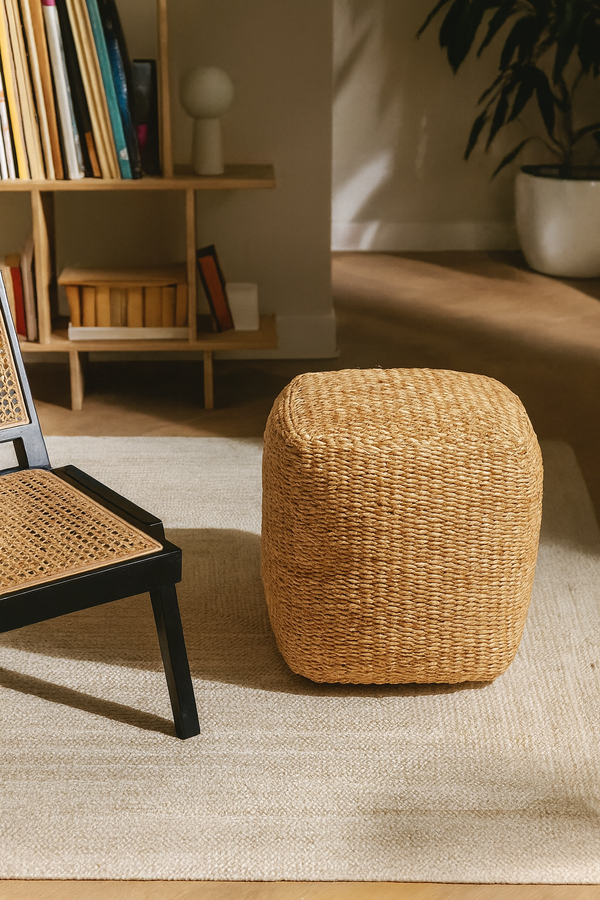 JENS - Pouf bout de canapé en jute naturelle