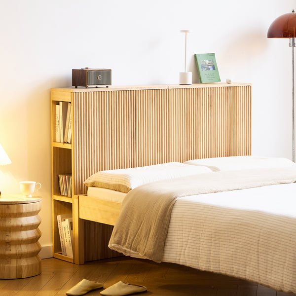 ESLOV - Tête de lit 140 en bois avec rangements