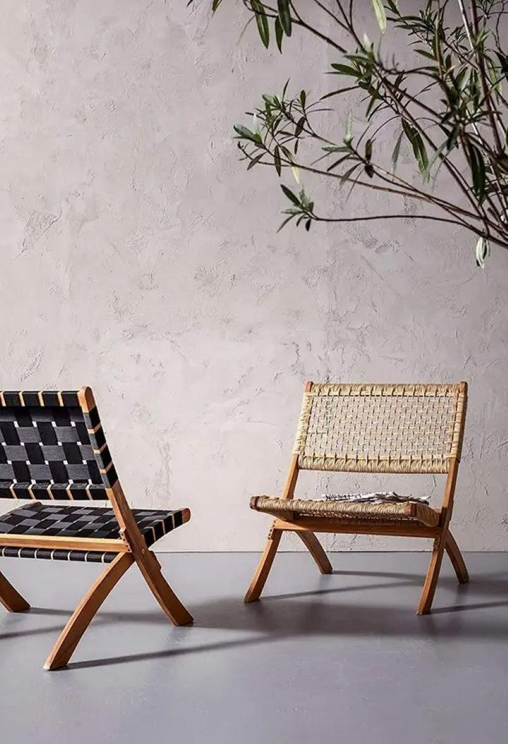 Fauteuil en acacia massif et corde