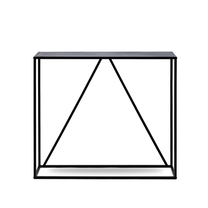 Console style industriel en métal noir