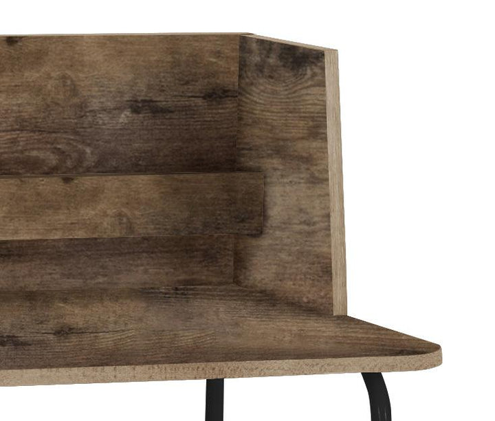 Bureau en métal et bois coloris marron