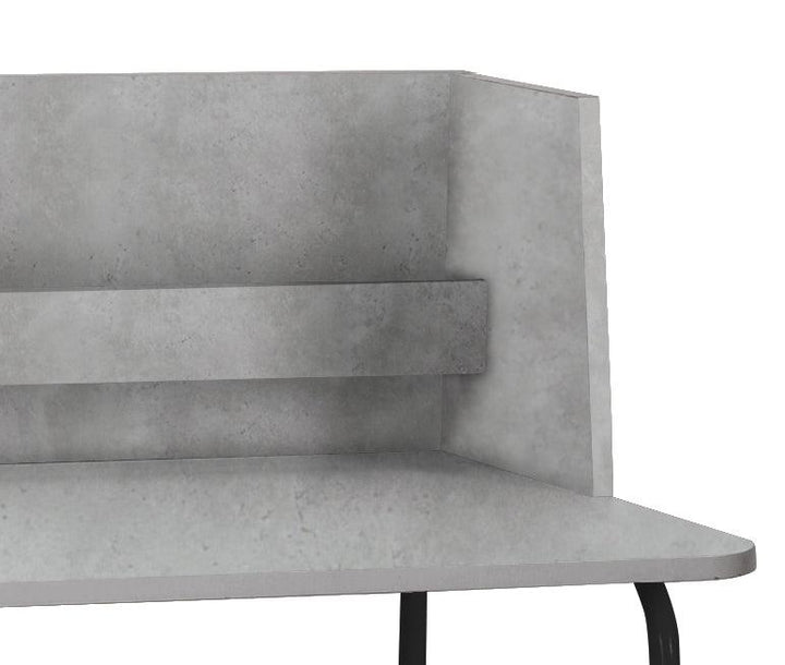 Bureau en métal et bois coloris gris