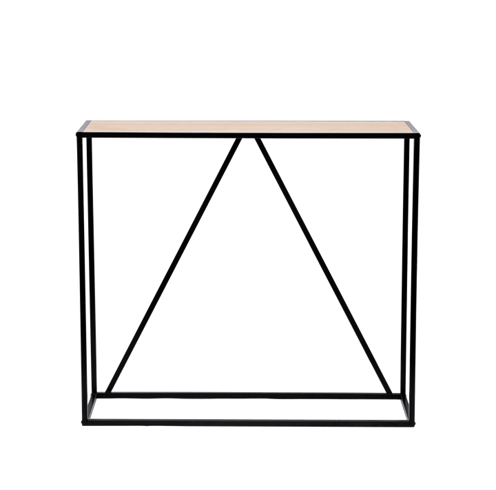 Console style industriel en bois et métal noir